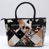 Large Cowhide Tote Purse Patchwork Pattern