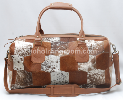 Real Cowhide Patchwork holdall