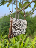 Speckled Cowhide Sling Crossbody Bag