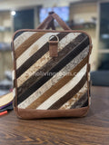 Cowhide Travel Purse Patchwork Style