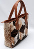 Large Cow Skin Patchwork Tote Purse