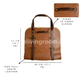 Premium leather wood carrier