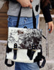 Natural Cowhide Backpack Speckled Black White