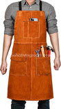 Genuine leather welding work apron heavy duty