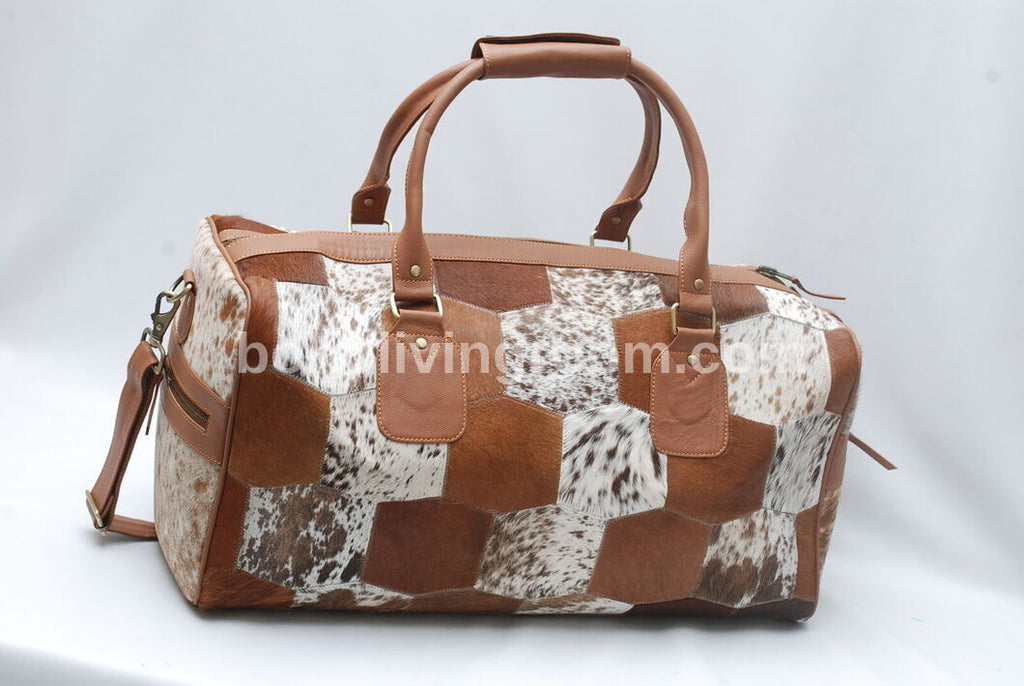 Real Cowhide Patchwork holdall