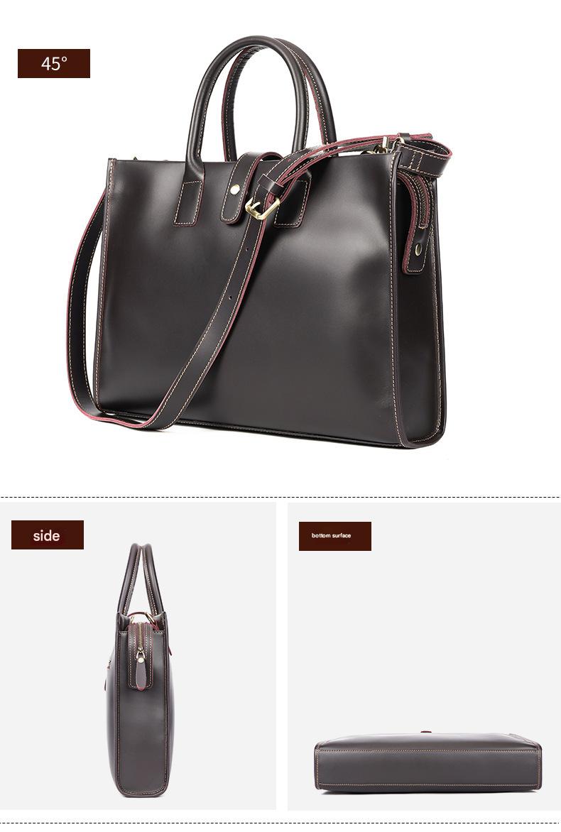 Men’s Genuine Leather Business Shoulder Handbag