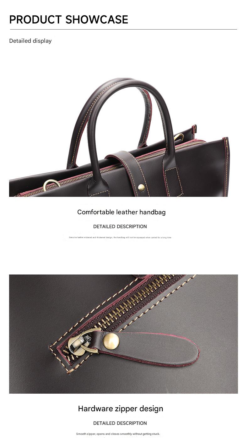 Men’s Genuine Leather Business Shoulder Handbag