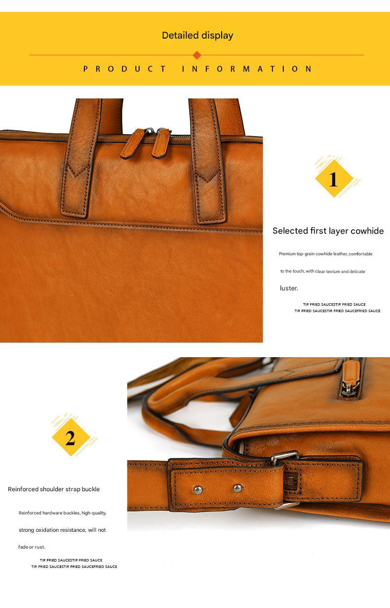 Crossbody Laptop Brown Leather Shoulder Bag