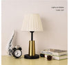 Nordic pleated fabric bedside table lamp