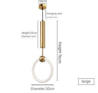 Nordic Postmodern Ring Chandelier Ceiling Lamp for Modern Interiors