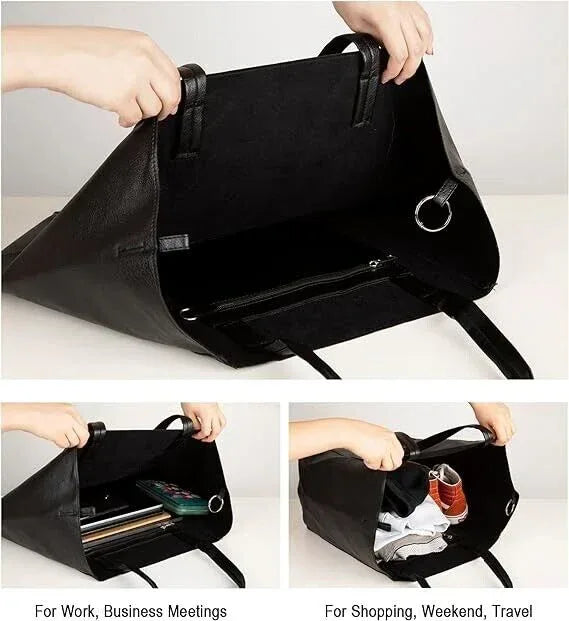 Large Genuine Leather Tote Bag