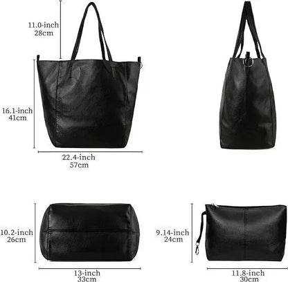 Large Genuine Leather Tote Bag