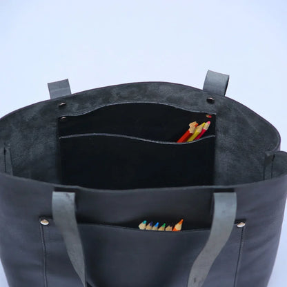 Leather Tote Bag Large Carry On