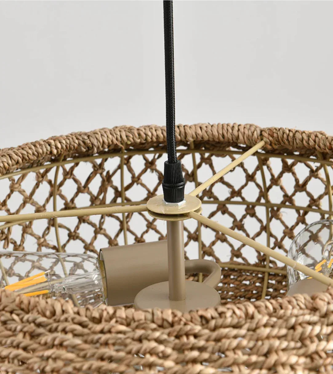 Handwoven Rattan Chandelier Pendant Lamp