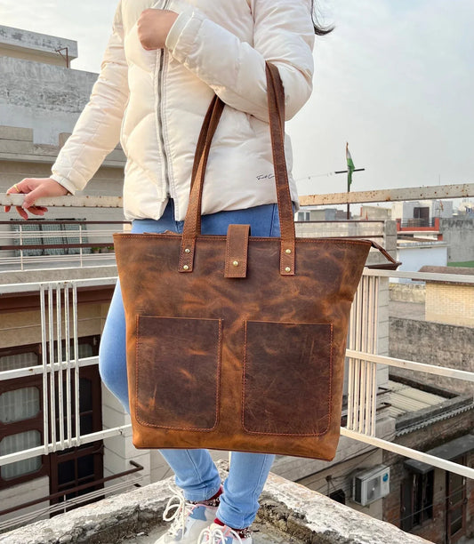 Large Leather Tote Bags For Women Everyday Bag