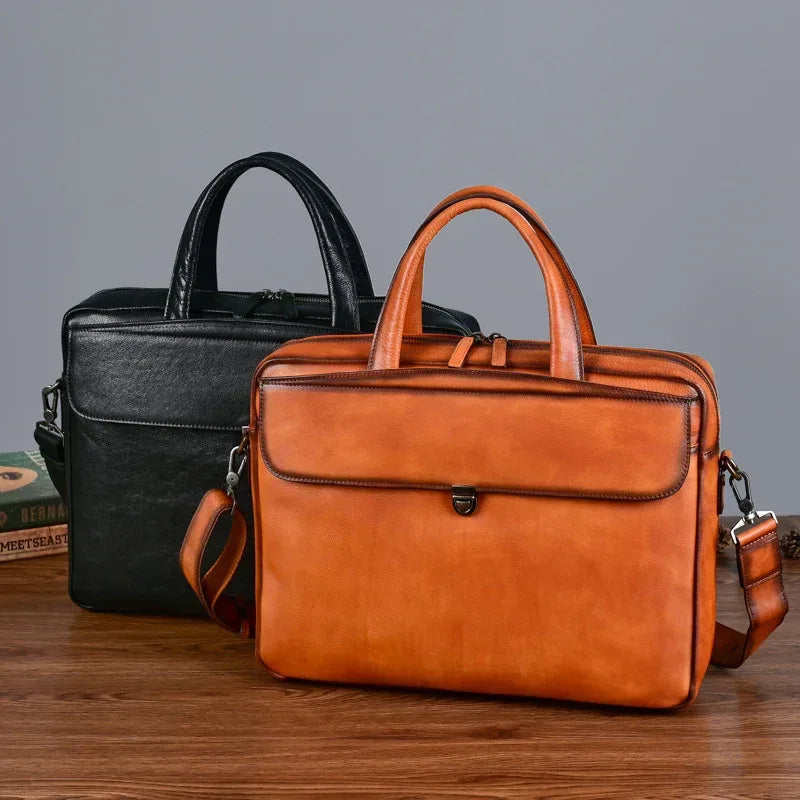 Handmade Leather Messenger Office Bag
