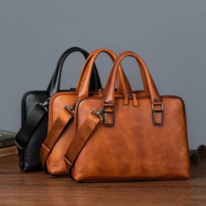 Genuine Leather Messenger Bag for Men Travel