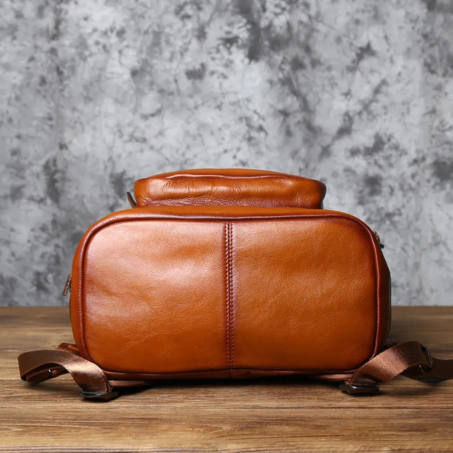 mens leather backpack rucksack travel leather backpack