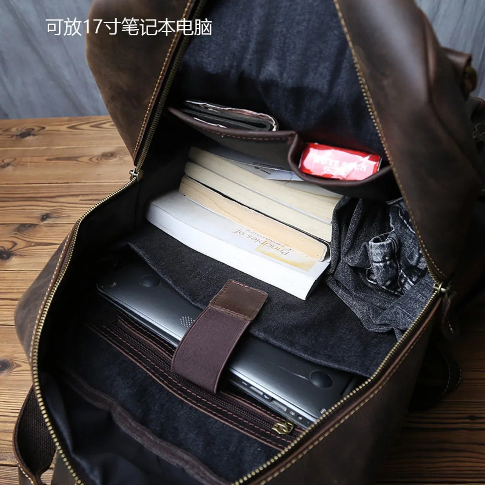Leather backpack for men genuine leather