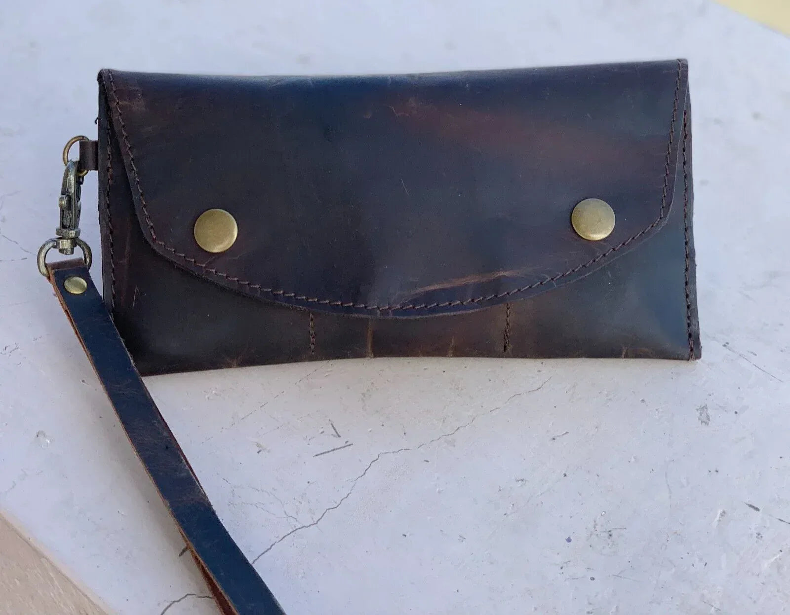 Leather tote shoulder bag for women with pouch set