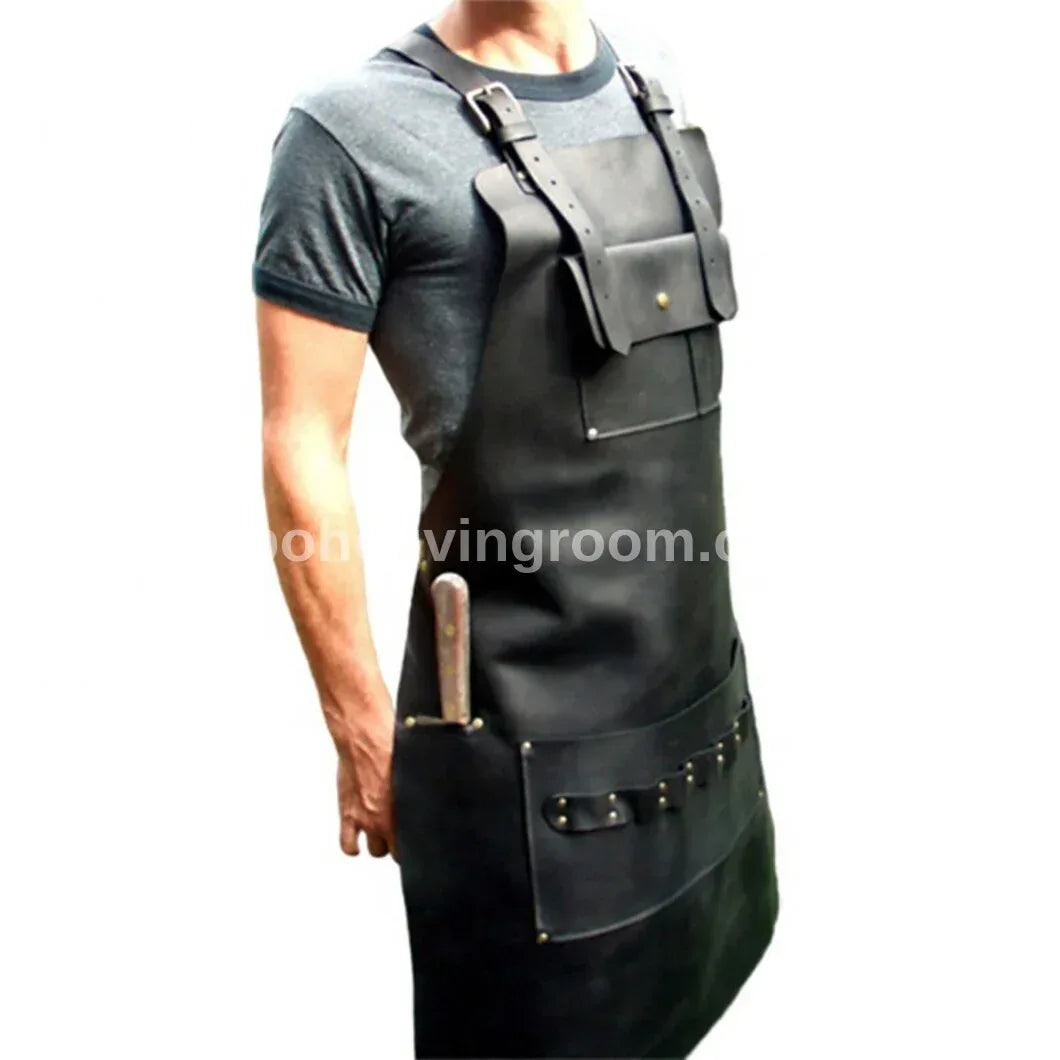 Real leather apron men woodworking blacksmith