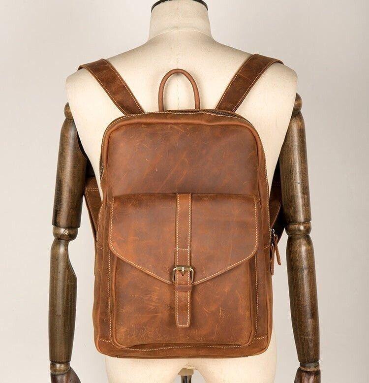 Genuine Leather Backpack for Men