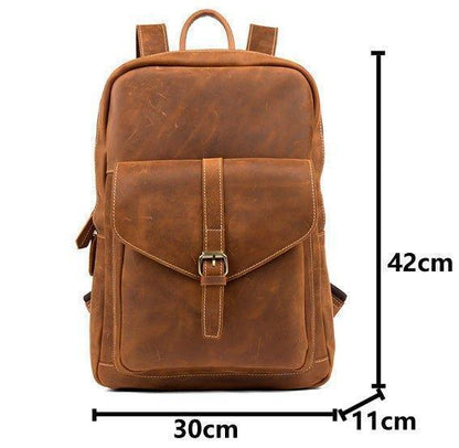 Genuine Leather Backpack for Men
