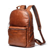 Genuine Leather Backpack Cowhide Travel Laptop Backpack