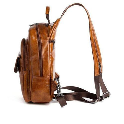 Real Leather Retro Mini Backpack