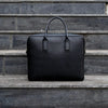 Leather Briefcase With Trolley Sleeve Laptop Travel Work Bag
