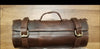 Handmade Leather Knife Roll Carrier for Chefs Travel Storage Case Dark Brown