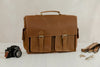 Leather Briefcase Bag Brown Laptop Work Messenger Office Bag