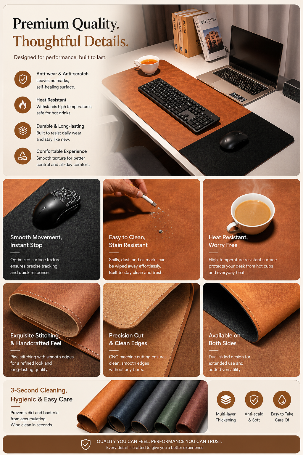leather desk mats
