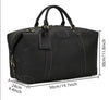 Leather Duffle Bag With Laptop Compartment for Men in Black