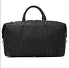 Leather Duffle Bag With Laptop Compartment for Men in Black