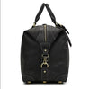 Leather Duffle Bag With Laptop Compartment for Men in Black