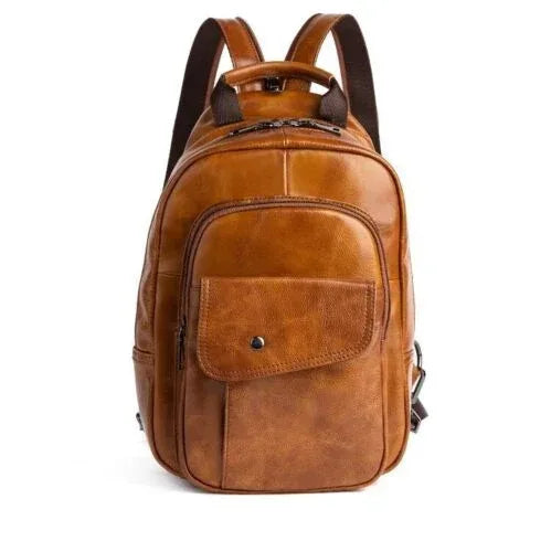 Real Leather Retro Mini Backpack
