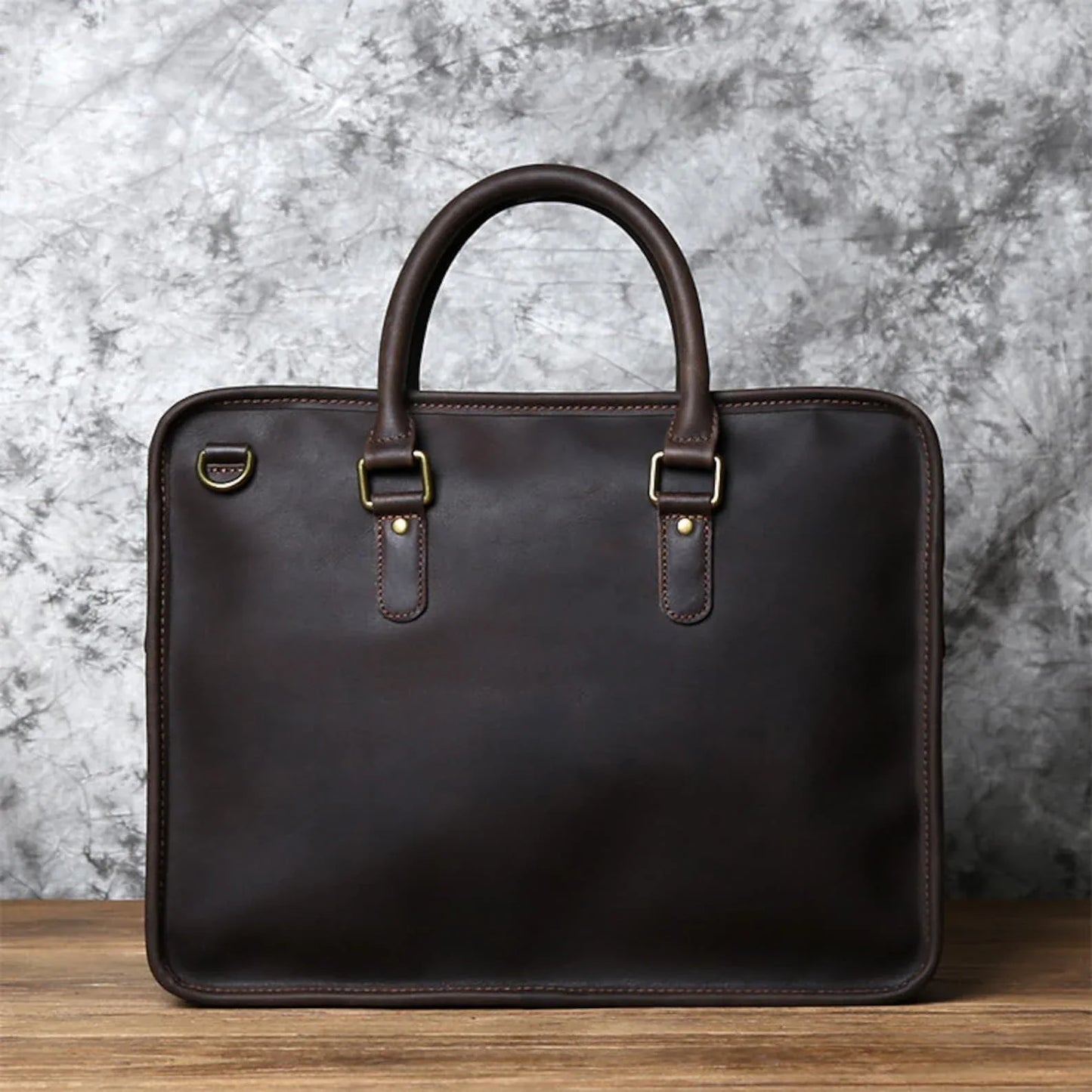 Handmade leather messenger bag for men