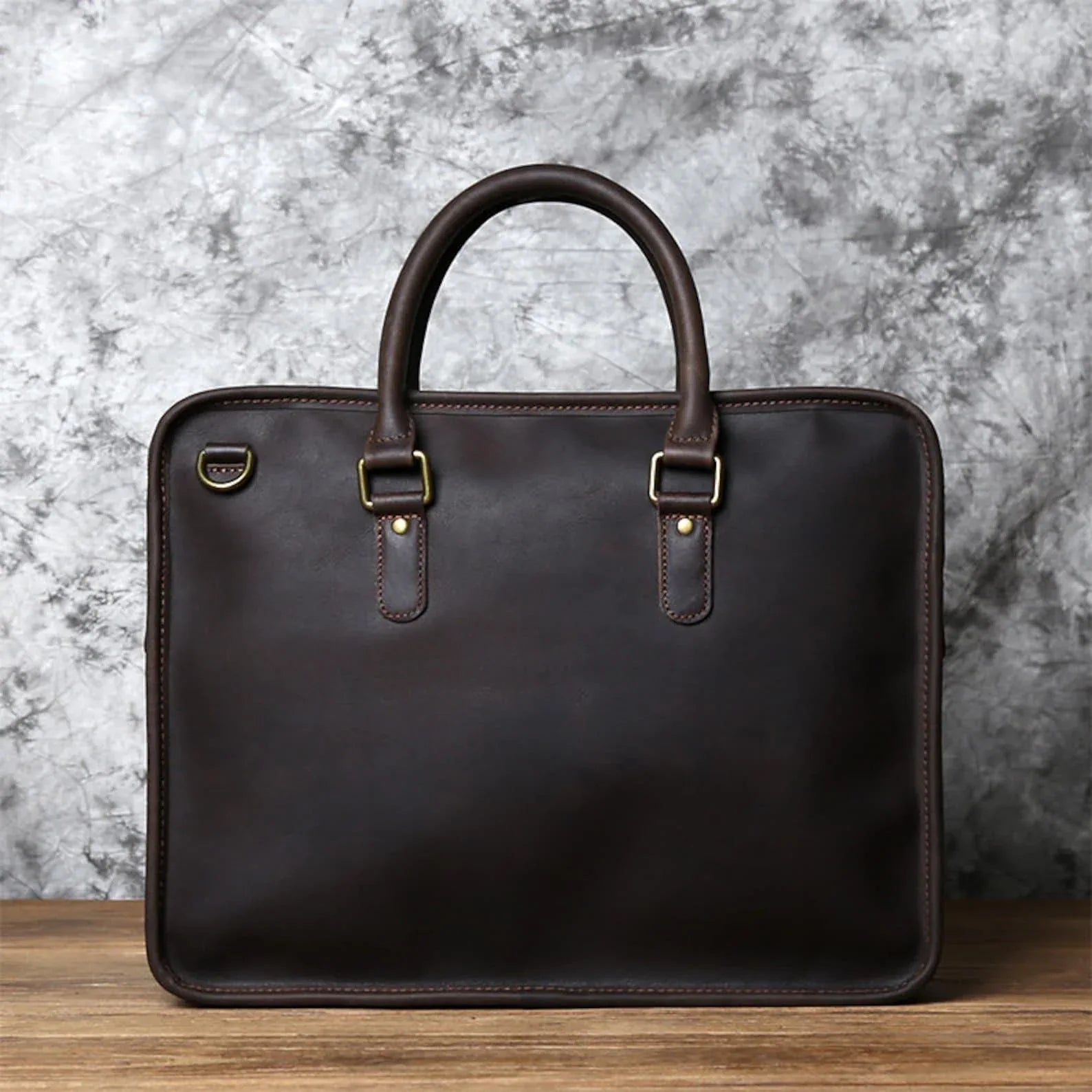 Handmade leather messenger bag for men