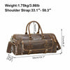 Leather Gym Bag With Shoe Compartment for Men in Brown
