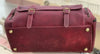 Red leather weekender bag mens genuine leather travel duffle