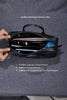 Leather Briefcase With Trolley Sleeve Laptop Travel Work Bag