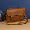 Leather Messenger Bag For Men Brown Laptop Crossbody Work Bag