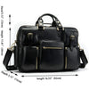 Leather Laptop Messenger Bag for Men with Business Travel Storage