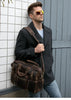 Leather Laptop Messenger Bag for Men with Business Travel Storage