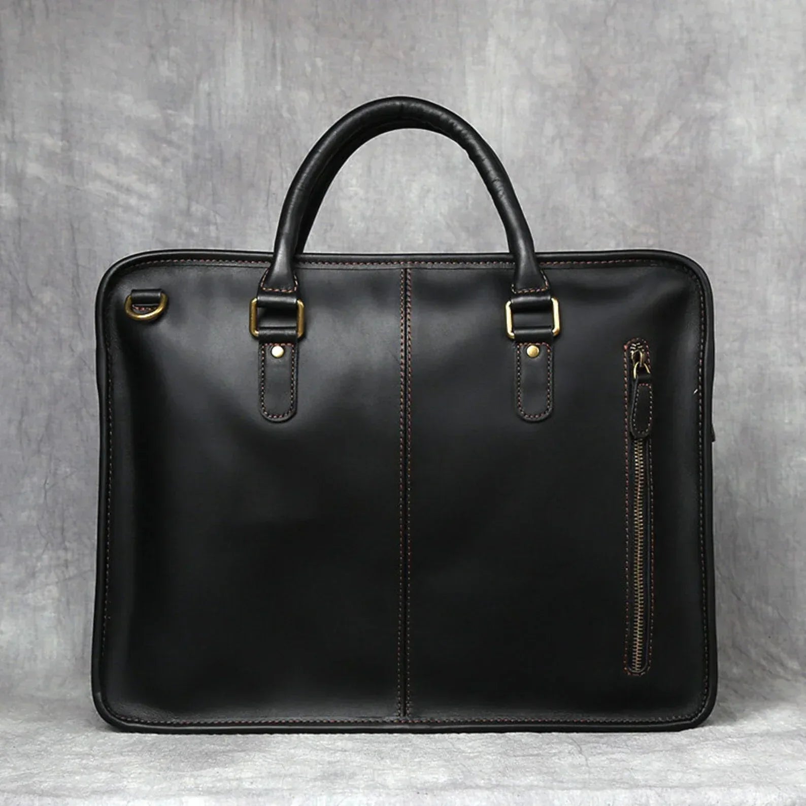 Handmade leather messenger bag for men