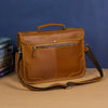 Leather Messenger Bag For Men Brown Laptop Crossbody Work Bag