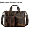 Leather Messenger Bag For Men Brown Laptop Work Crossbody Bag