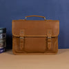 Leather Messenger Bag For Men Brown Laptop Crossbody Work Bag