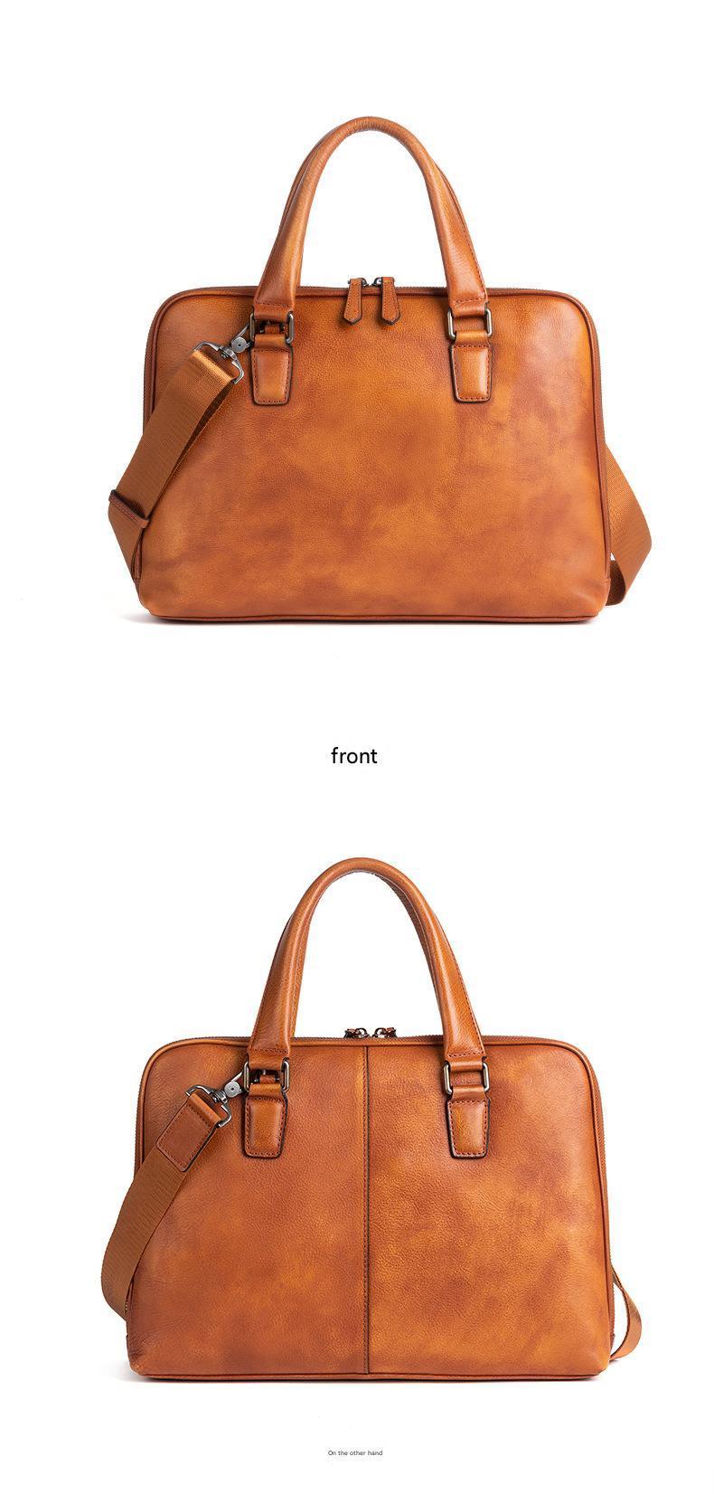 Genuine Leather Messenger Bag for Men Travel